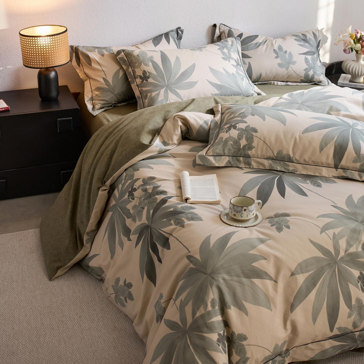 91家纺网 家纺一手货源 找家纺 涵宸家纺 2025新款全棉磨毛印花四件套-奥罗 雨霖