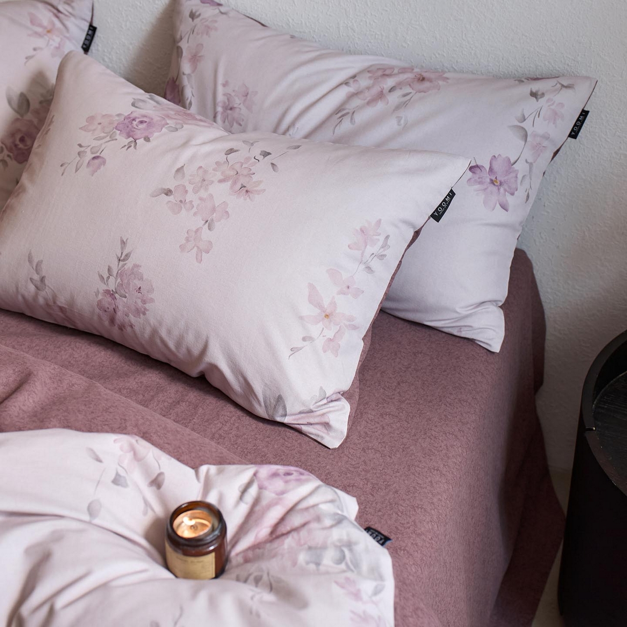 91家纺网 家纺一手货源 找家纺 涵宸家纺 2025新款全棉磨毛印花四件套-御岚 华韵-紫