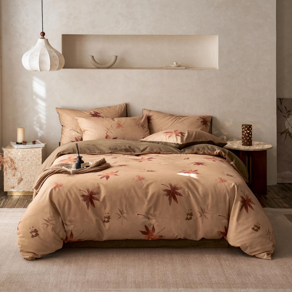 91家纺网 家纺一手货源 找家纺 涵宸家纺 2025新款全棉磨毛印花四件套-御岚 洛枫