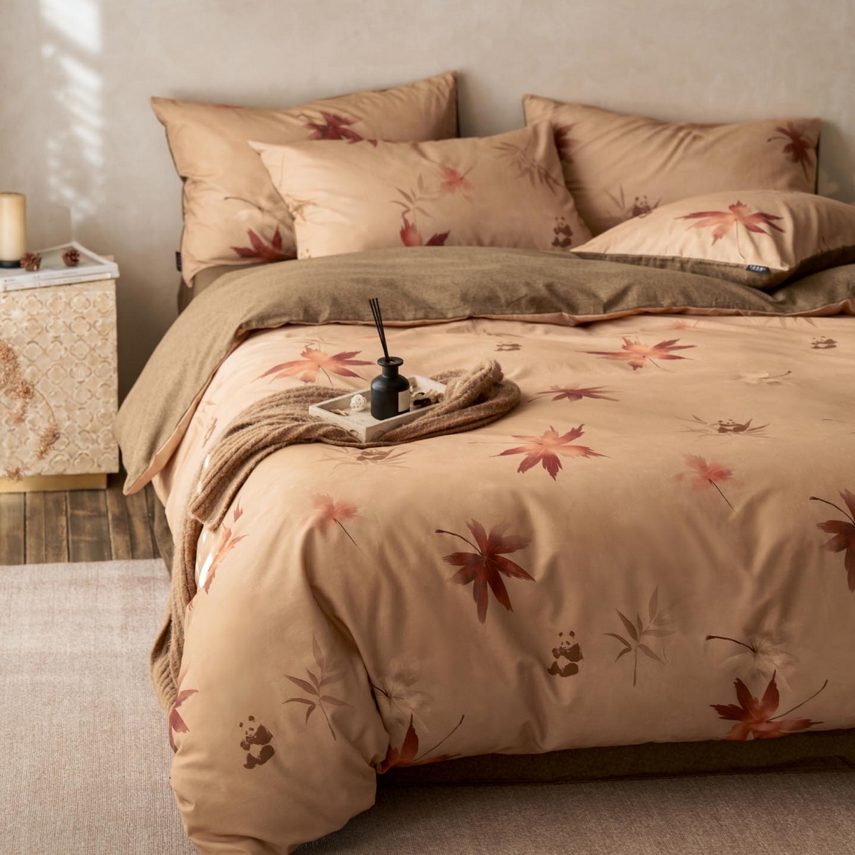 91家纺网 家纺一手货源 找家纺 涵宸家纺 2025新款全棉磨毛印花四件套-御岚 洛枫