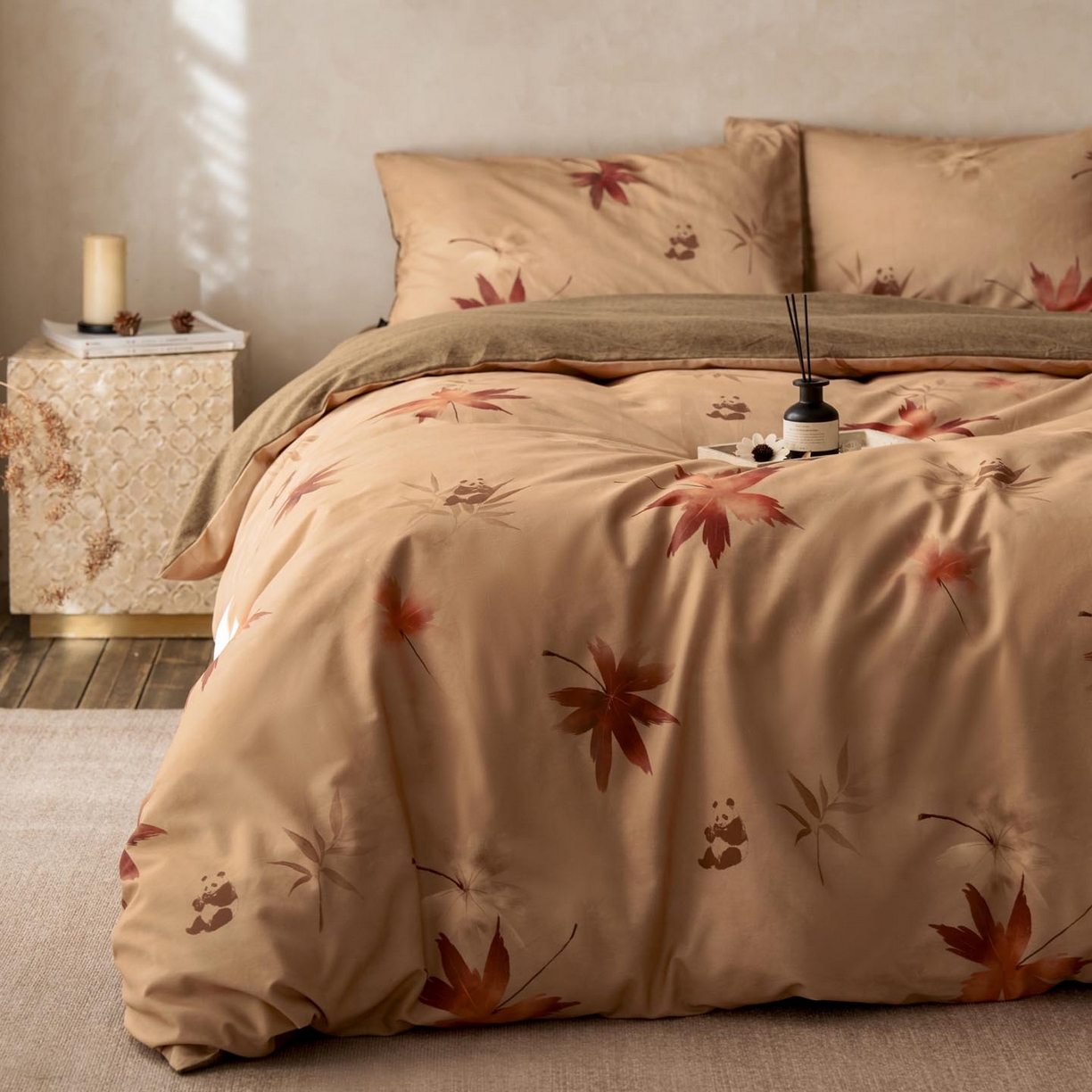 91家纺网 家纺一手货源 找家纺 涵宸家纺 2025新款全棉磨毛印花四件套-御岚 洛枫