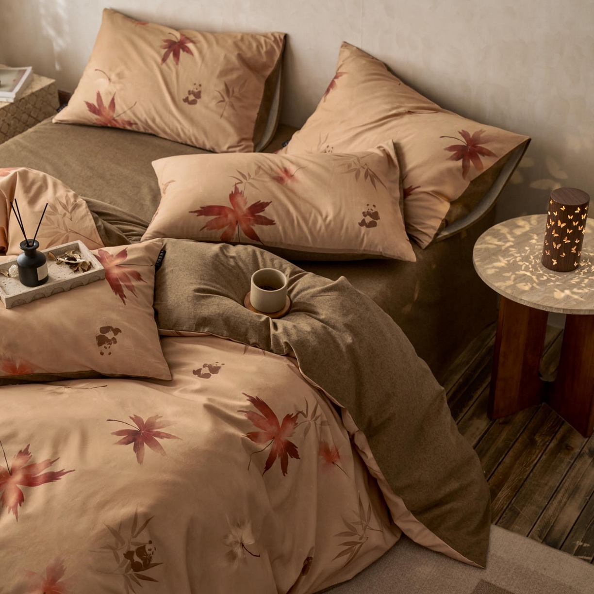 91家纺网 家纺一手货源 找家纺 涵宸家纺 2025新款全棉磨毛印花四件套-御岚 洛枫