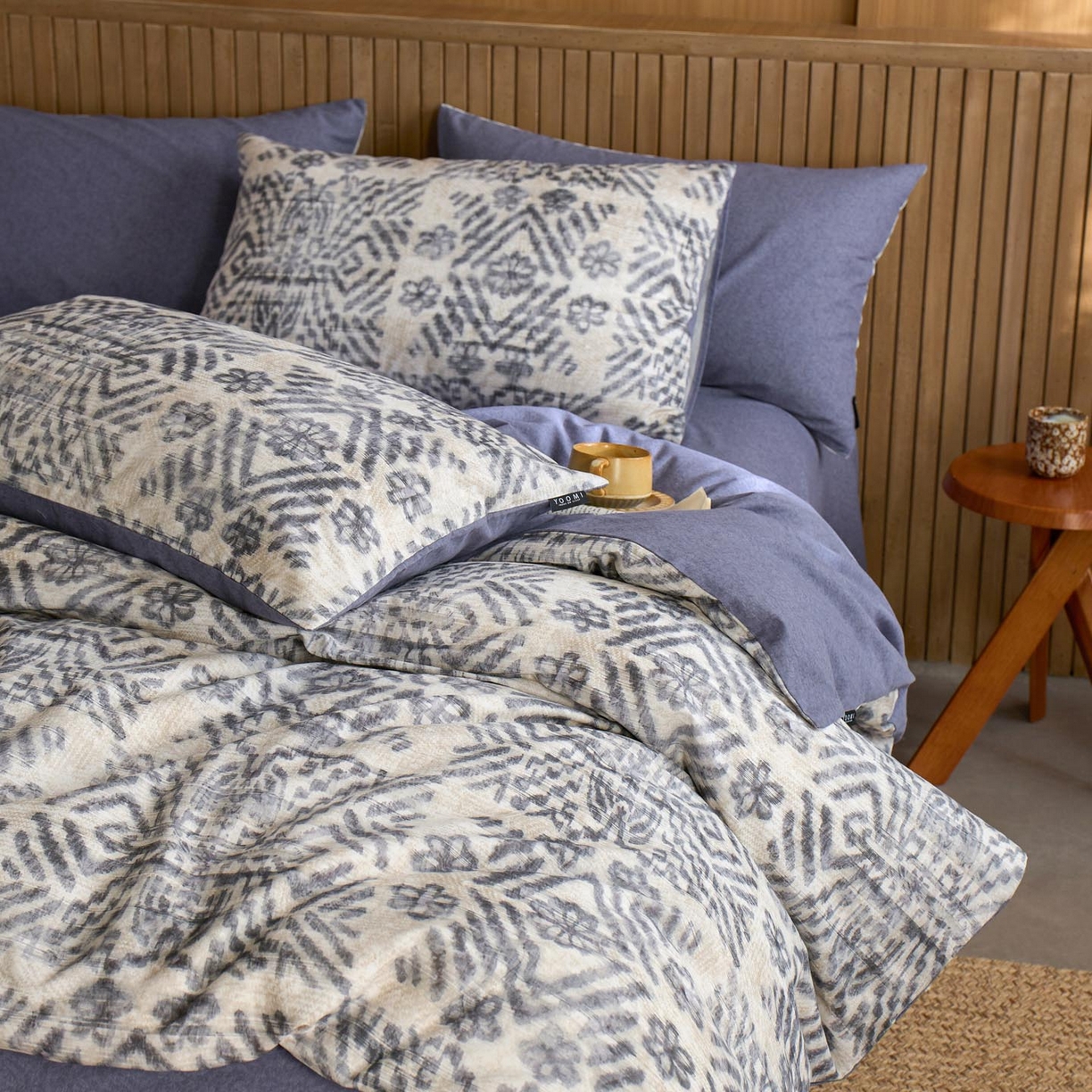 91家纺网 家纺一手货源 找家纺 涵宸家纺 2025新款全棉磨毛印花四件套-御岚 茗觉