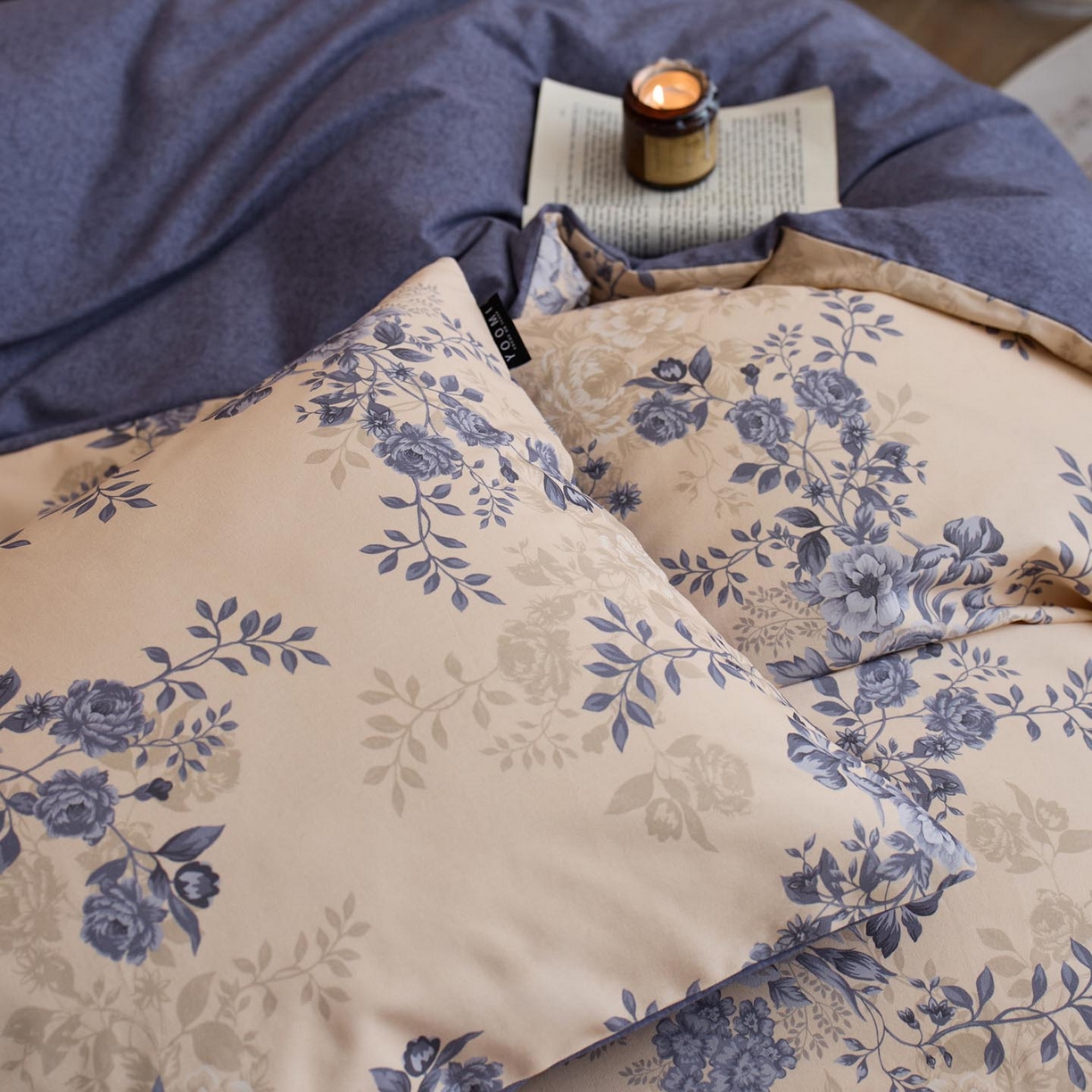 91家纺网 家纺一手货源 找家纺 涵宸家纺 2025新款全棉磨毛印花四件套-御岚 茉净-兰