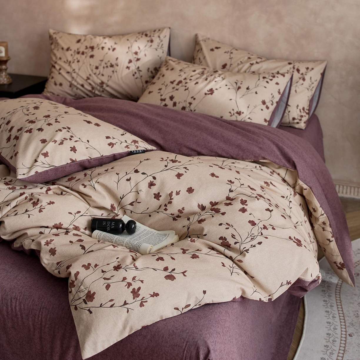 91家纺网 家纺一手货源 找家纺 涵宸家纺 2025新款全棉磨毛印花四件套-御岚 南青