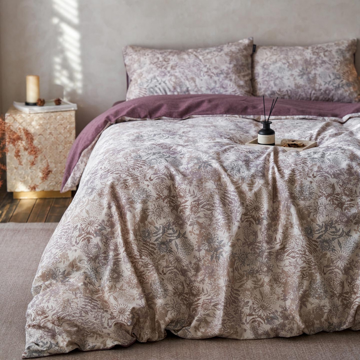 涵宸家纺 2025新款全棉磨毛印花四件套-御岚 栖岚