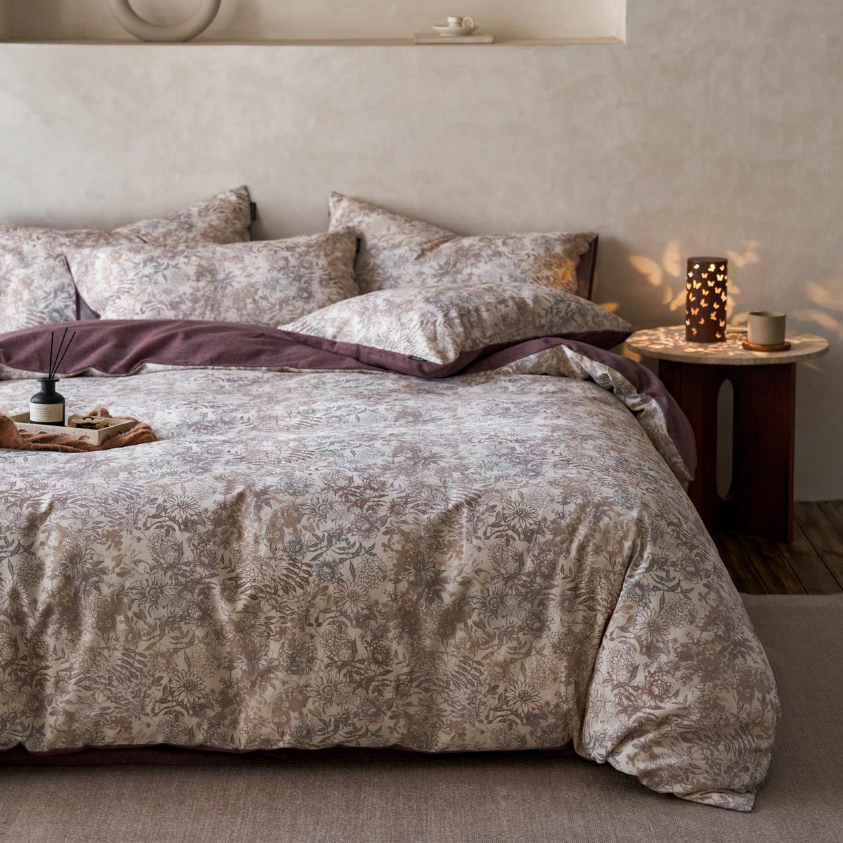 91家纺网 家纺一手货源 找家纺 涵宸家纺 2025新款全棉磨毛印花四件套-御岚 栖岚