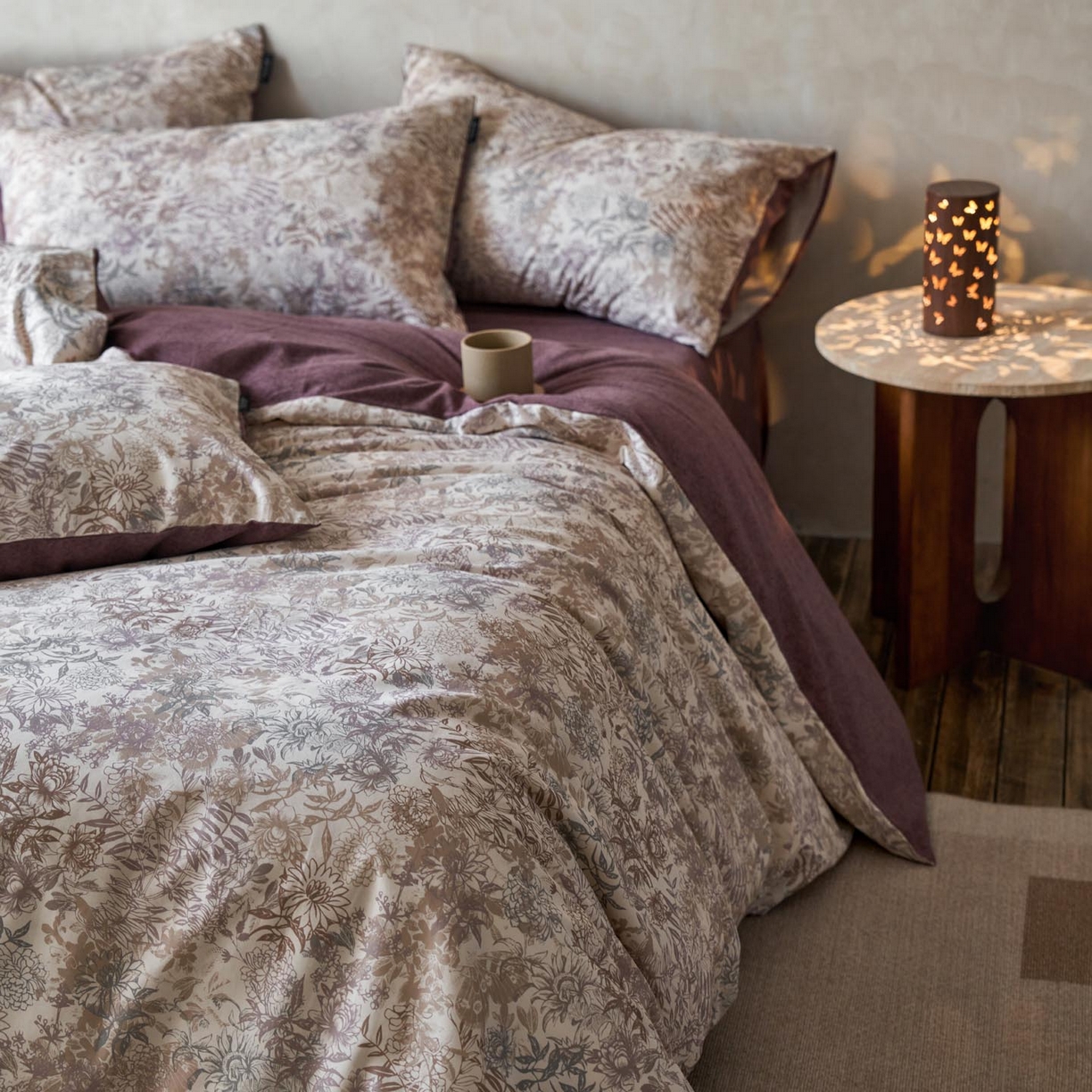 91家纺网 家纺一手货源 找家纺 涵宸家纺 2025新款全棉磨毛印花四件套-御岚 栖岚