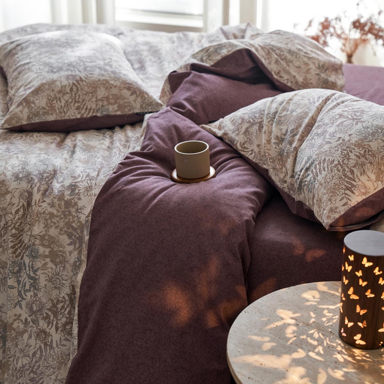 91家纺网 家纺一手货源 找家纺 涵宸家纺 2025新款全棉磨毛印花四件套-御岚 栖岚