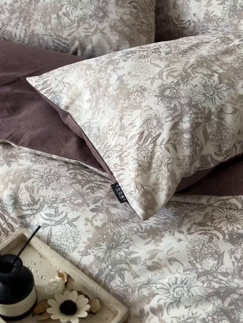 91家纺网 家纺一手货源 找家纺 涵宸家纺 2025新款全棉磨毛印花四件套-御岚 栖岚