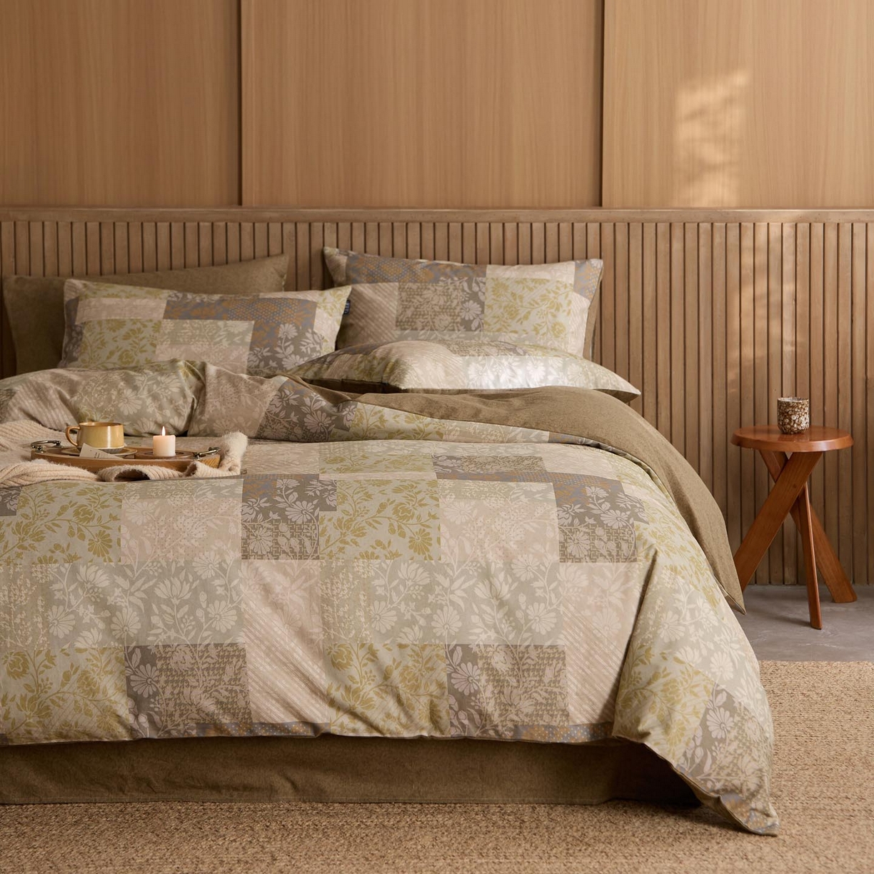 91家纺网 家纺一手货源 找家纺 涵宸家纺 2025新款全棉磨毛印花四件套-御岚 纹羌