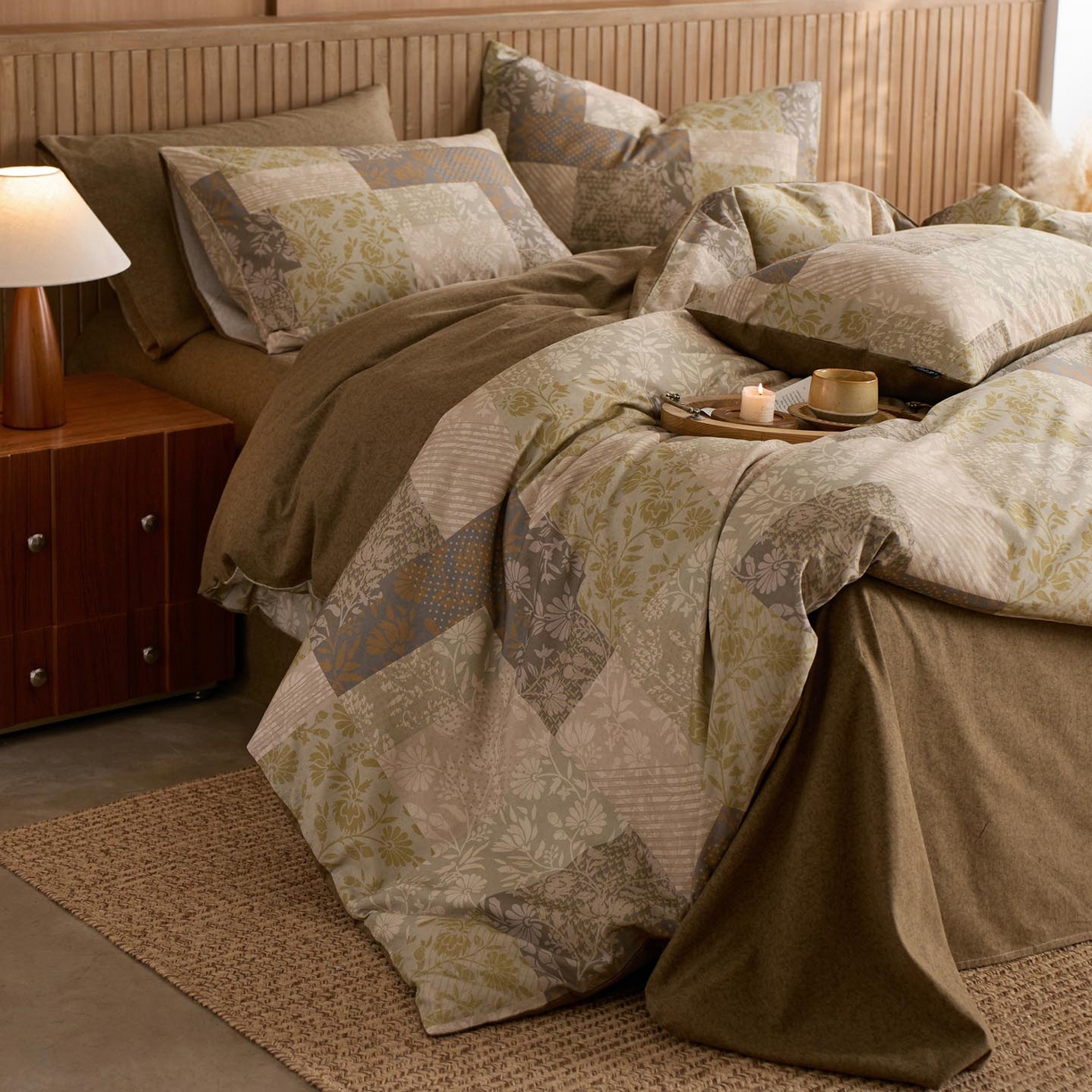 91家纺网 家纺一手货源 找家纺 涵宸家纺 2025新款全棉磨毛印花四件套-御岚 纹羌