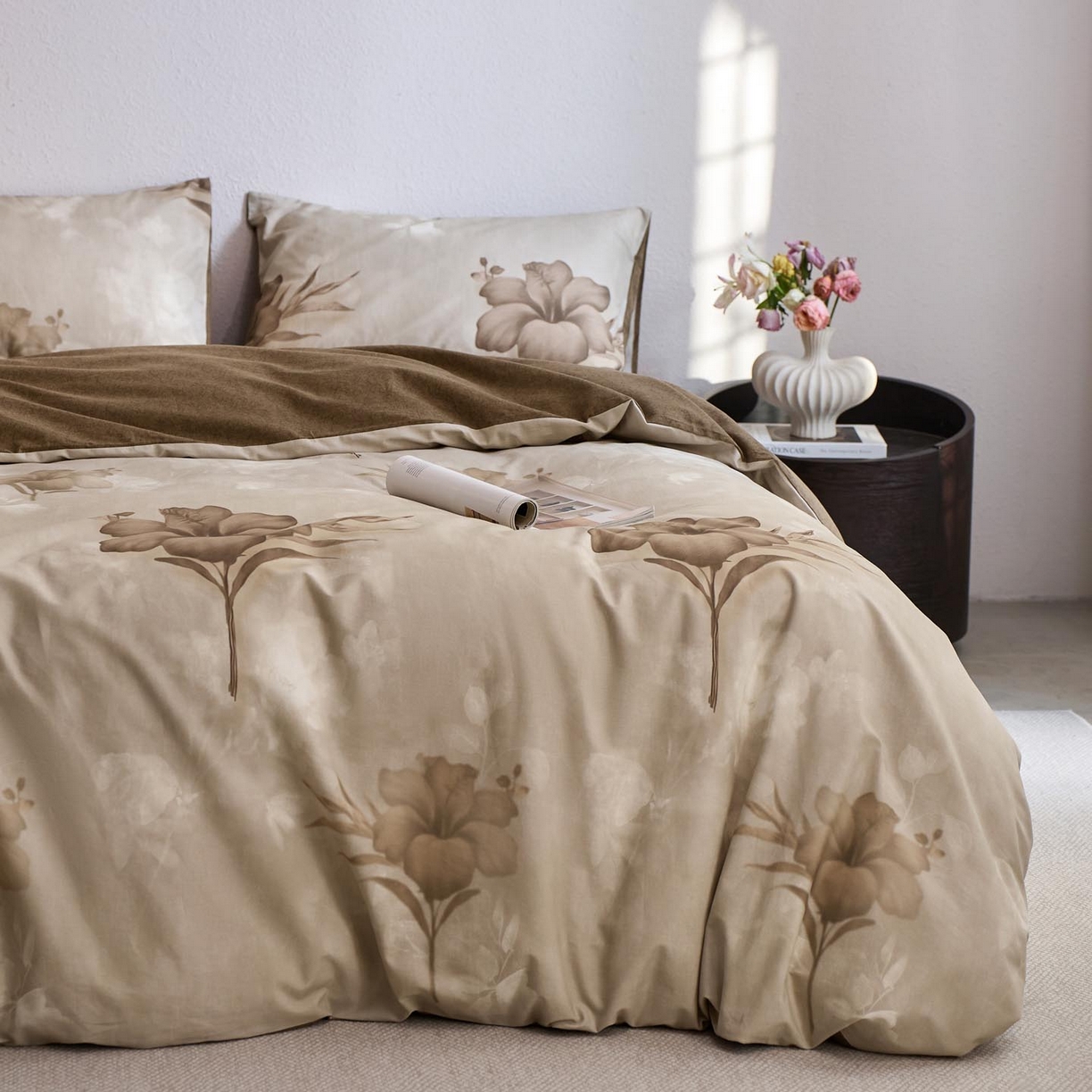 91家纺网 家纺一手货源 找家纺 涵宸家纺 2025新款全棉磨毛印花四件套-御岚 幽兰