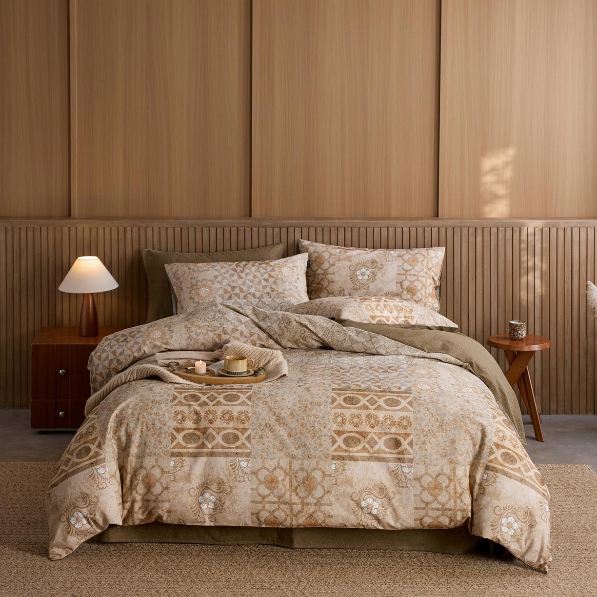 91家纺网 家纺一手货源 找家纺 涵宸家纺 2025新款全棉磨毛印花四件套-御岚 云瑶