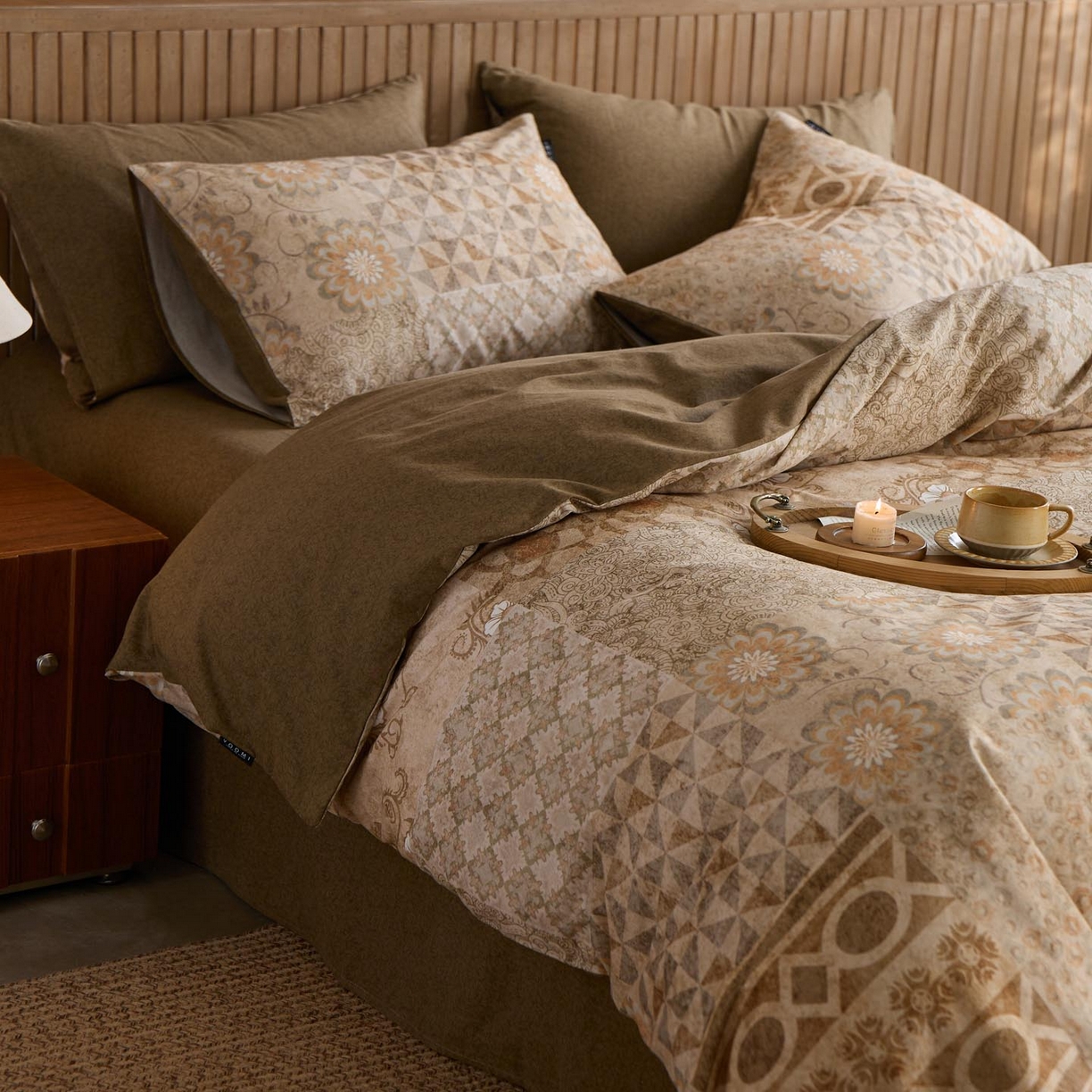 91家纺网 家纺一手货源 找家纺 涵宸家纺 2025新款全棉磨毛印花四件套-御岚 云瑶