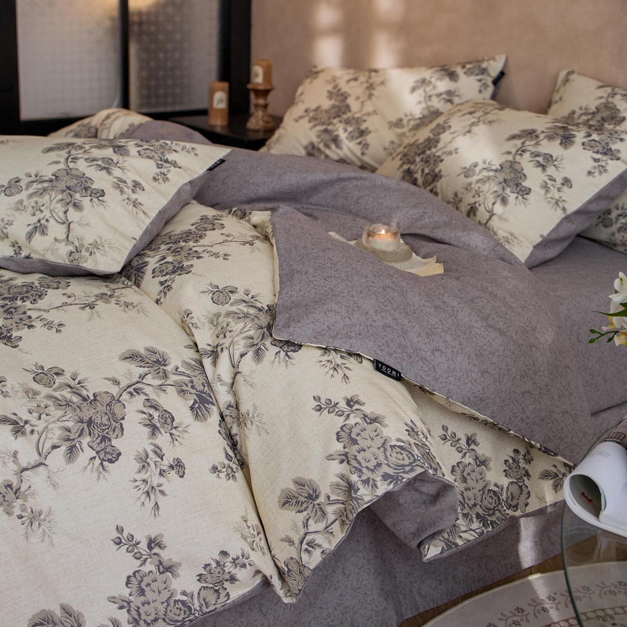 91家纺网 家纺一手货源 找家纺 涵宸家纺 2025新款全棉磨毛印花四件套-御岚 韵素