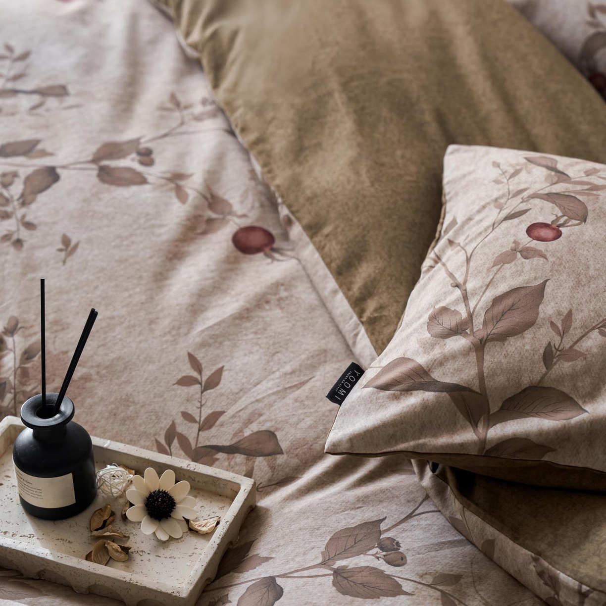 91家纺网 家纺一手货源 找家纺 涵宸家纺 2025新款全棉磨毛印花四件套-御岚 止观