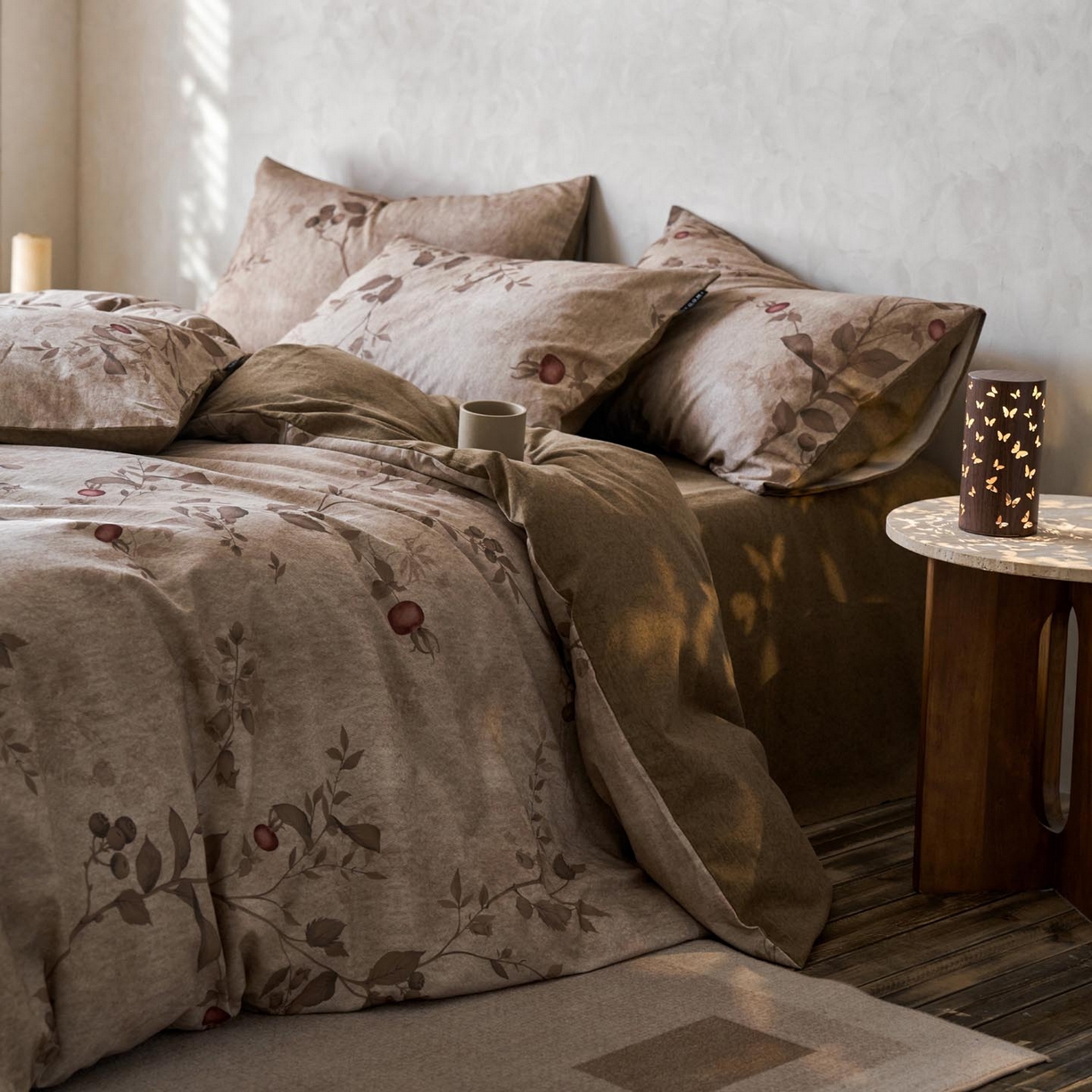 91家纺网 家纺一手货源 找家纺 涵宸家纺 2025新款全棉磨毛印花四件套-御岚 止观