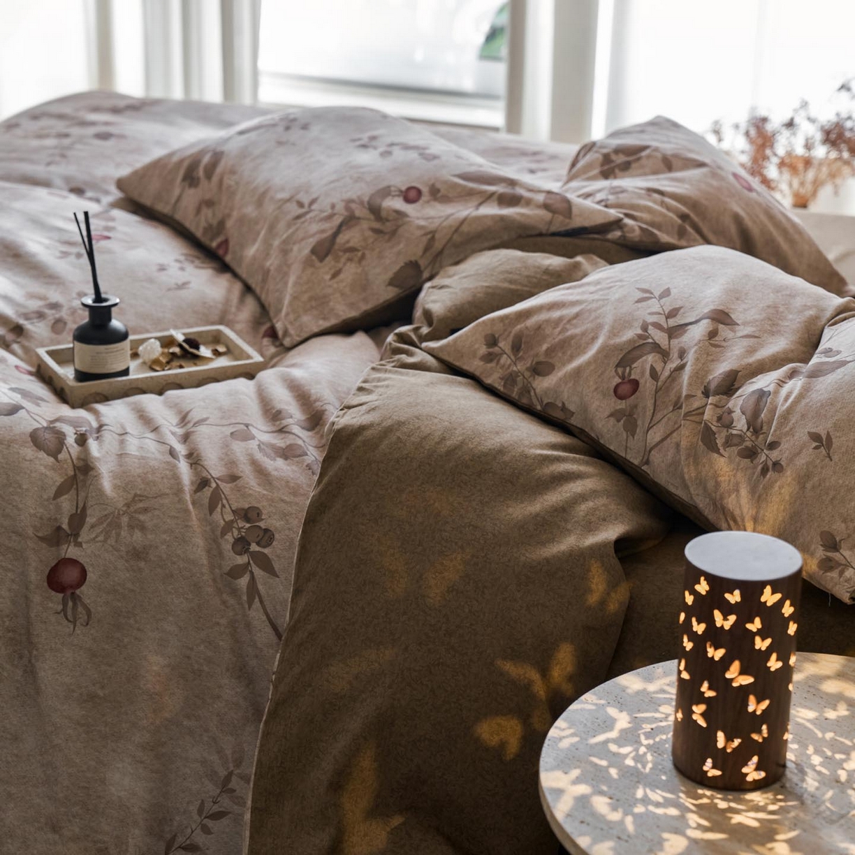 91家纺网 家纺一手货源 找家纺 涵宸家纺 2025新款全棉磨毛印花四件套-御岚 止观