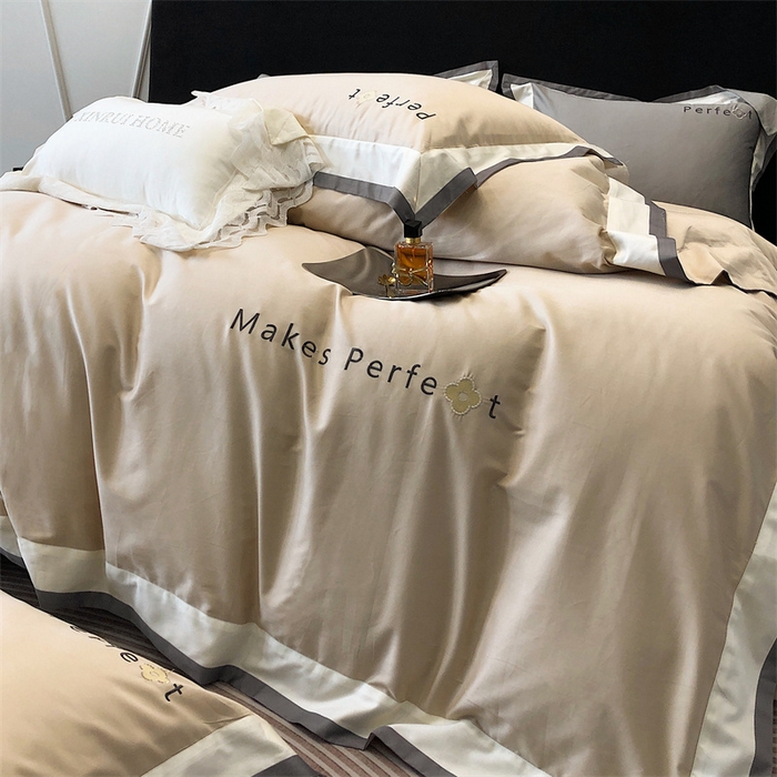 91家纺网 家纺一手货源 找家纺 馨蕊家居 2025秋冬新品100s高奢典藏简约全棉四件套系列-莫斯科 莫斯科-香槟