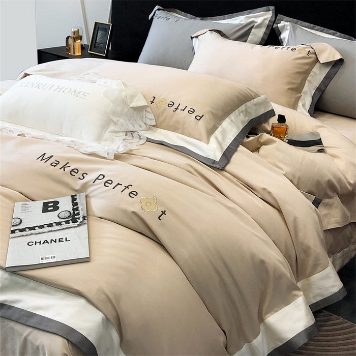 91家纺网 家纺一手货源 找家纺 馨蕊家居 2025秋冬新品100s高奢典藏简约全棉四件套系列-莫斯科 莫斯科-香槟