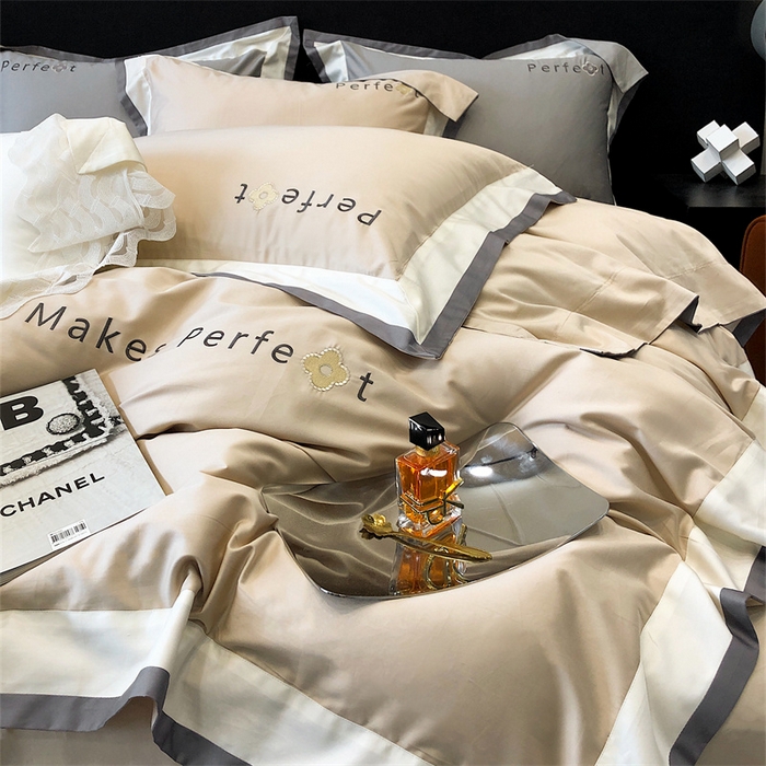 91家纺网 家纺一手货源 找家纺 馨蕊家居 2025秋冬新品100s高奢典藏简约全棉四件套系列-莫斯科 莫斯科-香槟