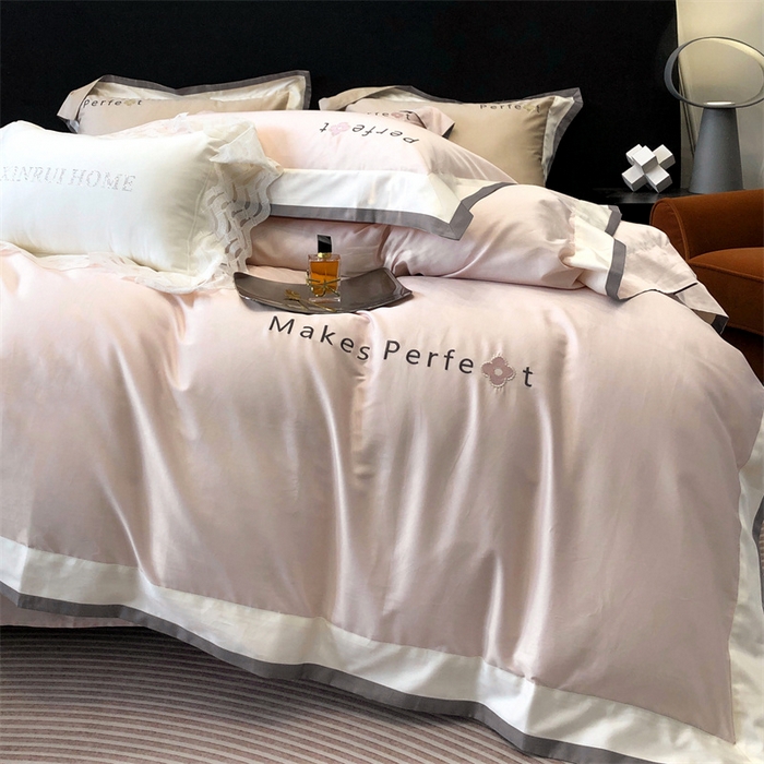 馨蕊家居 2025秋冬新品100s高奢典藏简约全棉四件套系列-莫斯科 莫斯科-初夏粉