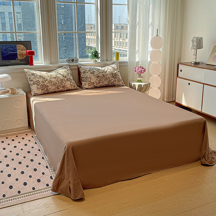 91家纺网 家纺一手货源 找家纺 （总）忆生活 2025新款秋冬复古风全棉加厚磨毛四件套