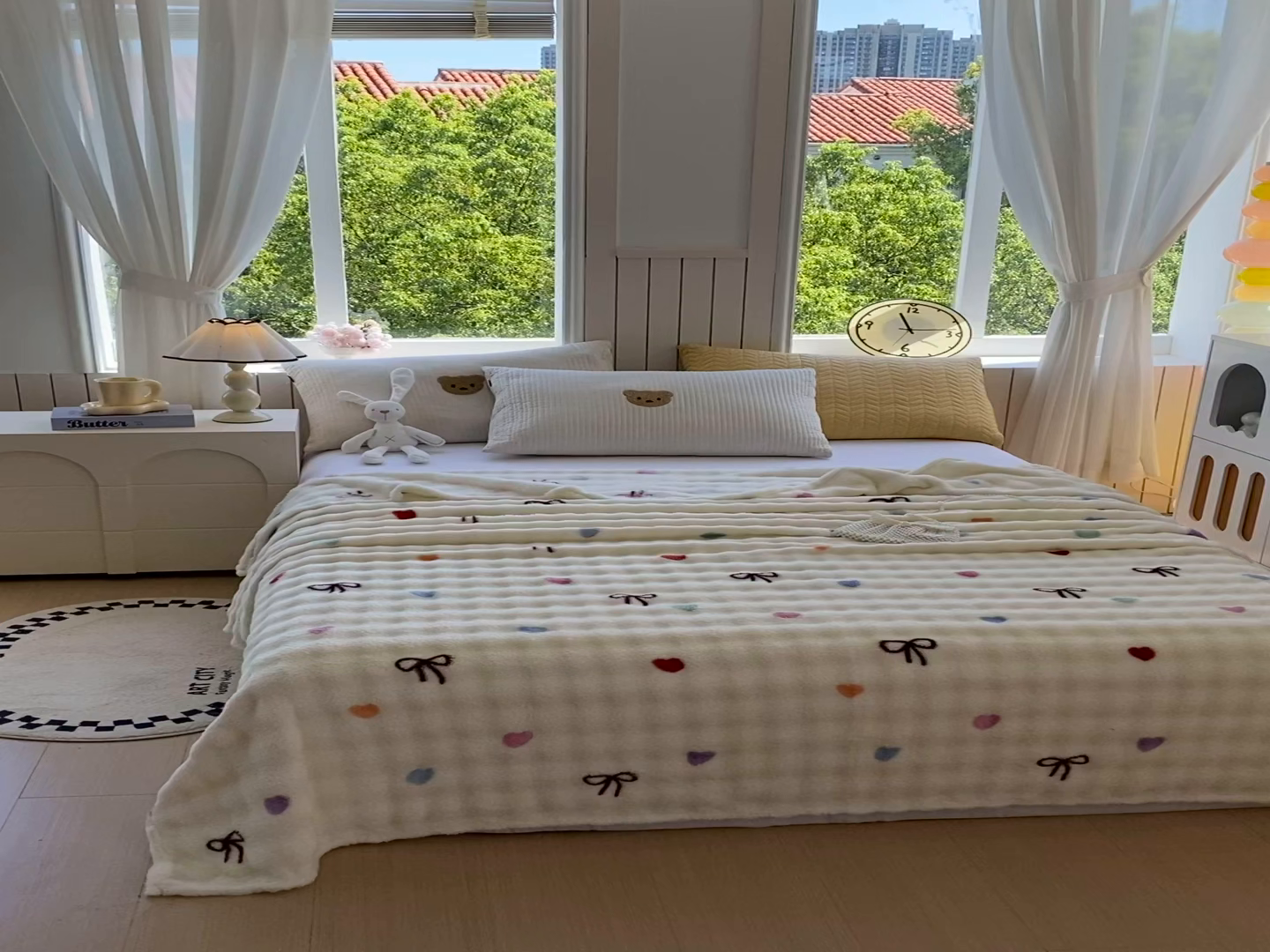 91家纺网 家纺一手货源 找家纺 悦织湾家纺 2025新款炫彩仿兔毛绒泡泡绒牛奶绒法兰绒毛毯休闲毯沙发盖毯跨境外贸出口专供 温馨