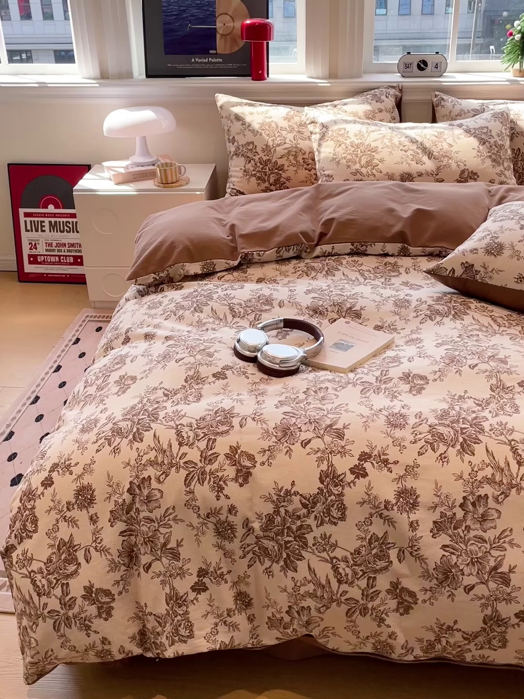 91家纺网 家纺一手货源 找家纺 （总）忆生活 2025新款秋冬复古风全棉加厚磨毛四件套