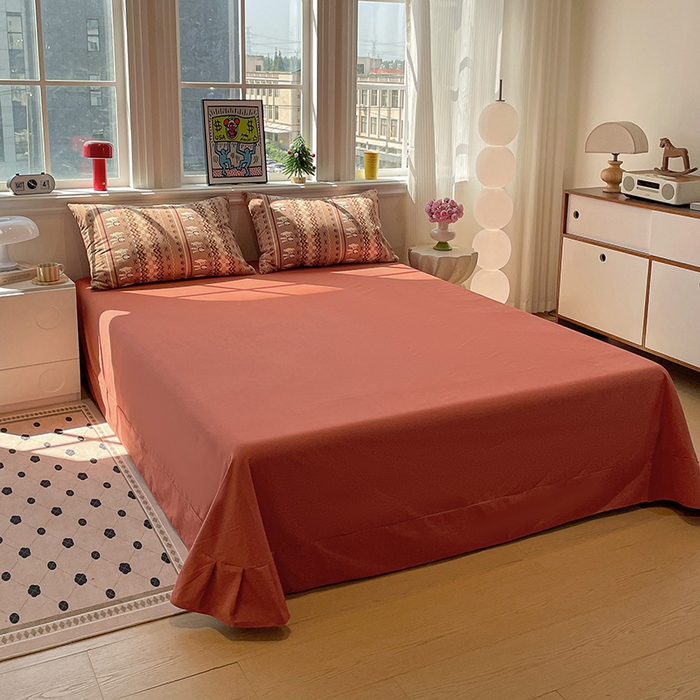 91家纺网 家纺一手货源 找家纺 忆生活 2025新款秋冬复古风全棉加厚磨毛四件套 骑士