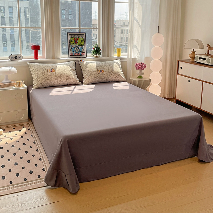 91家纺网 家纺一手货源 找家纺 忆生活 2025新款秋冬复古风全棉加厚磨毛四件套 童年