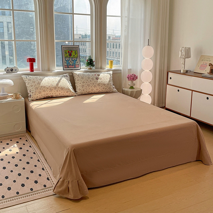 91家纺网 家纺一手货源 找家纺 忆生活 2025新款秋冬复古风全棉加厚磨毛四件套 玩伴