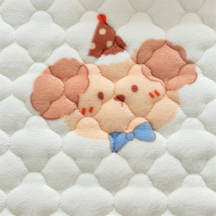 91家纺网 家纺一手货源 找家纺 优选 2025热款外贸跨境电商热销款冬季加厚牛奶绒印花床垫床垫学生单人宿舍上下铺 不点狗