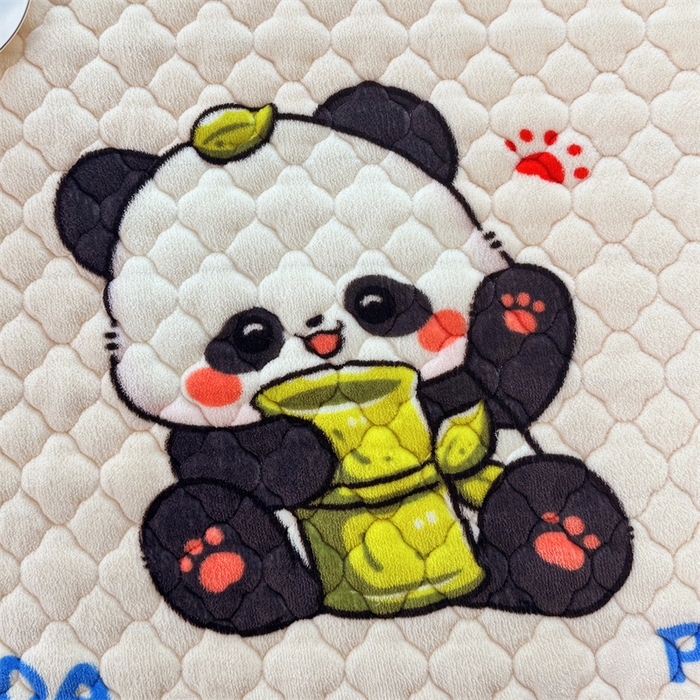 91家纺网 家纺一手货源 找家纺 优选 2025热款外贸跨境电商热销款冬季加厚牛奶绒印花床垫床垫学生单人宿舍上下铺 可爱熊猫