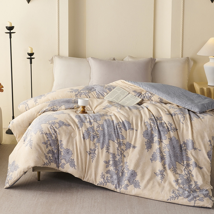 91家纺网 家纺一手货源 找家纺 （总）富阿娜家纺 2025新款高端提花水洗亚麻原棉被子