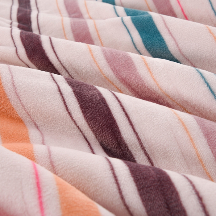 91家纺网 家纺一手货源 找家纺 圣靓 2025新款牛奶绒羊羔绒双层毛毯 邂逅彩虹