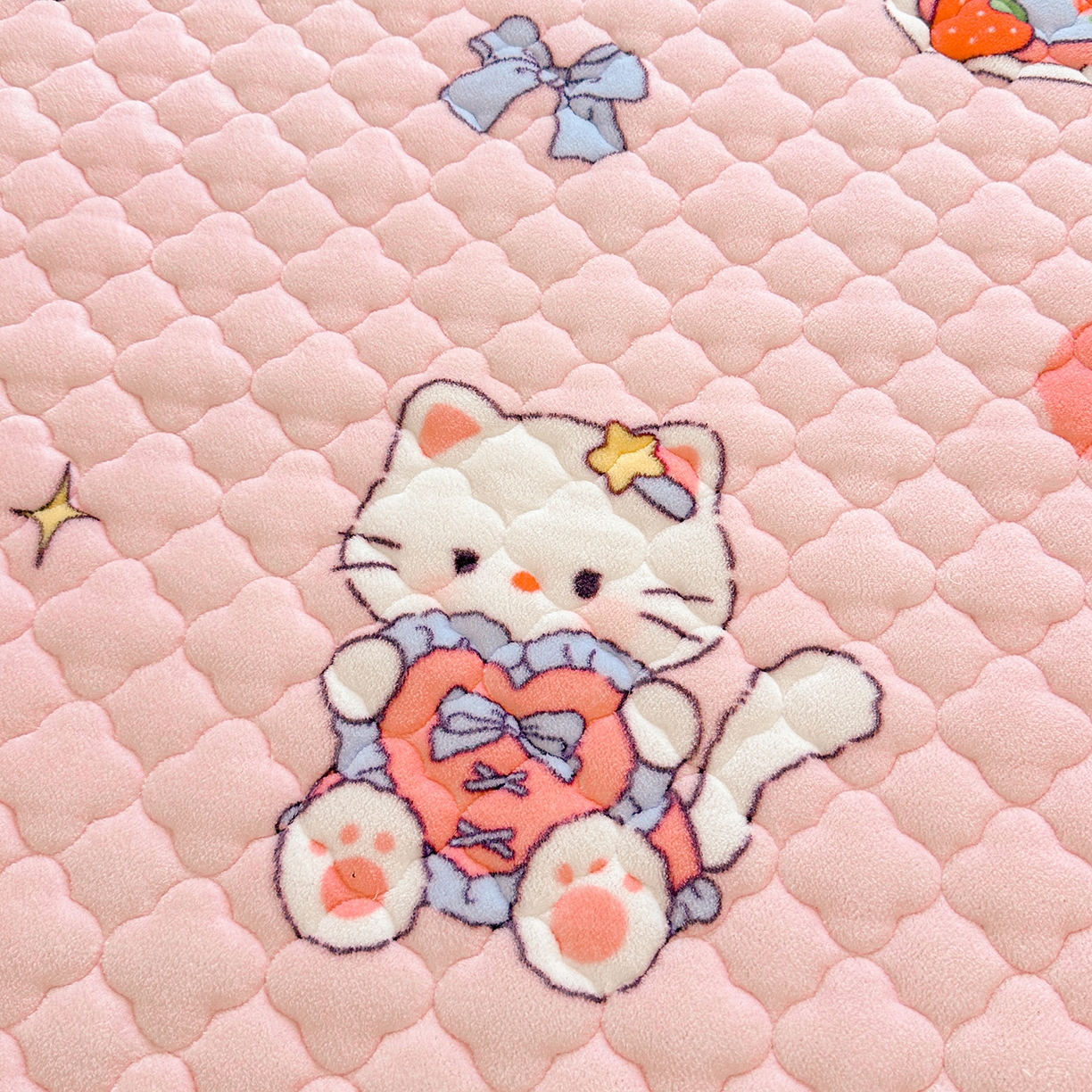 91家纺网 家纺一手货源 找家纺 （总）康纳利 2024新款A类抗菌加厚牛奶绒夹棉花边款床笠看搭配同款四件套提供买家秀