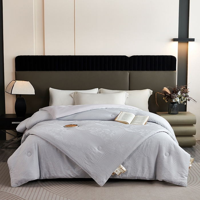 91家纺网 家纺一手货源 找家纺 富阿娜家纺 2025新款新疆棉花被子被芯 提花灰