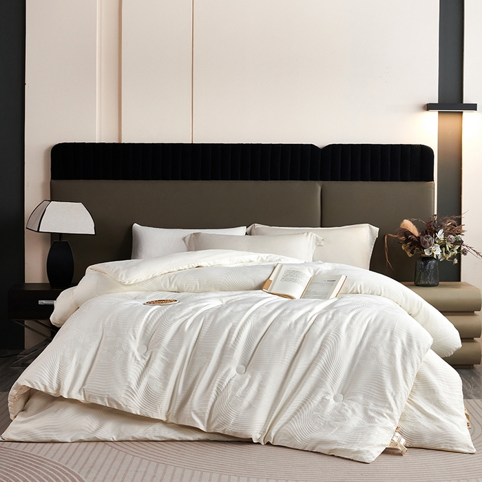 91家纺网 家纺一手货源 找家纺 富阿娜家纺 2025新款新疆棉花被子被芯 提花白