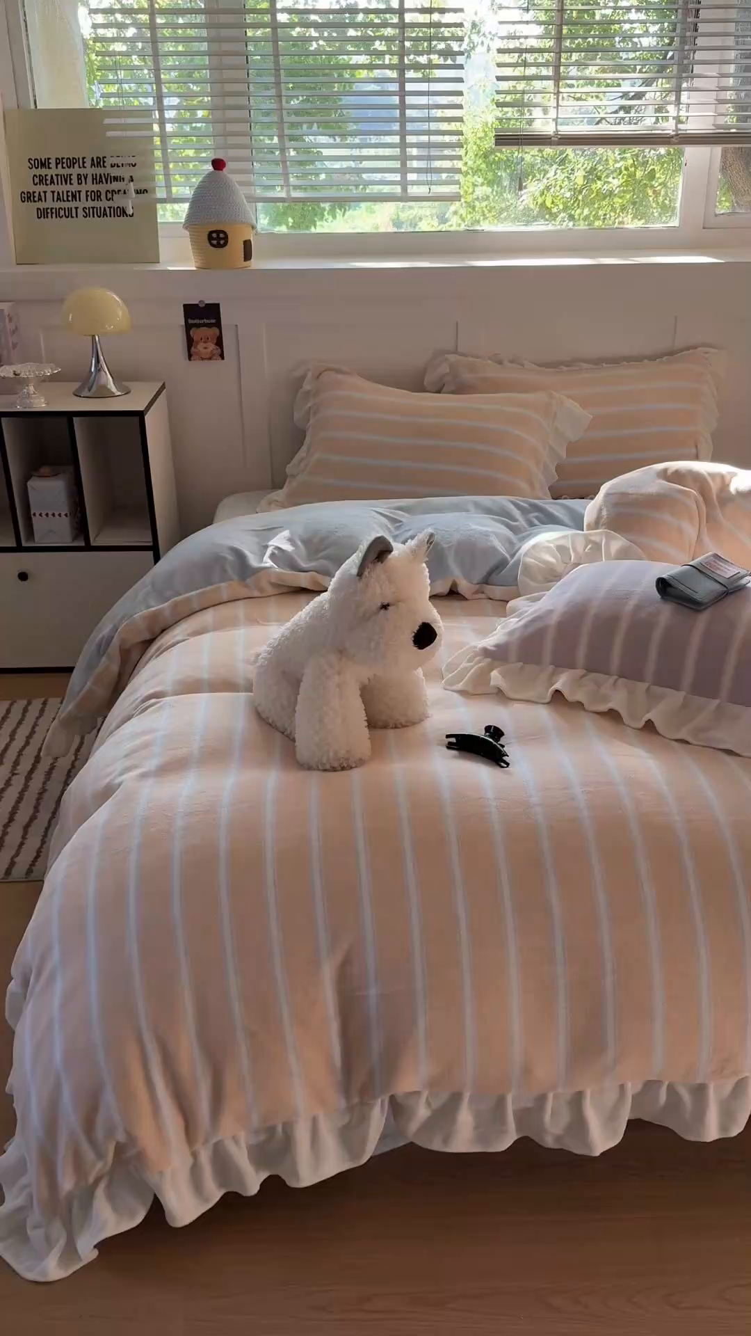 91家纺网 家纺一手货源 找家纺 （总）潘朵拉家纺 2025条纹花边牛奶绒四件套