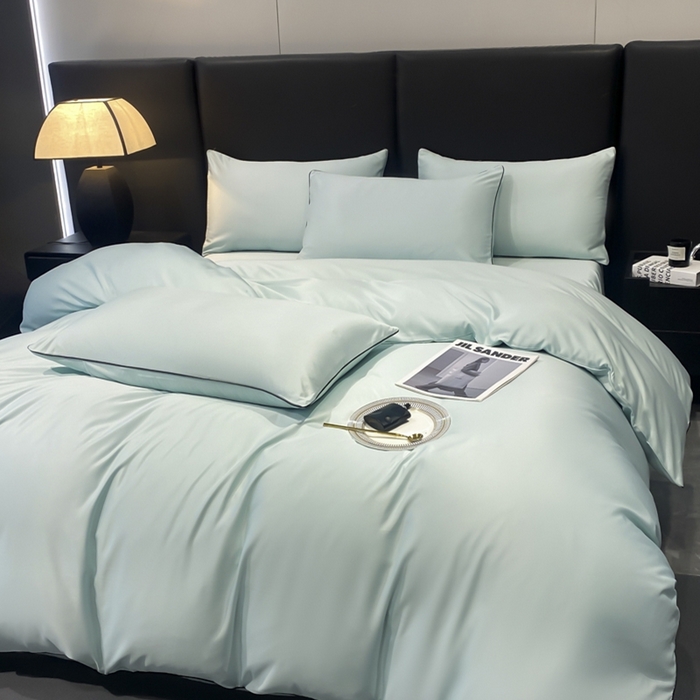 91家纺网 家纺一手货源 找家纺 （总）悦然毛巾被 2025新款全棉纯棉素色双拼四件套