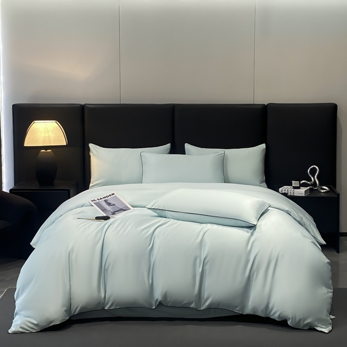 91家纺网 家纺一手货源 找家纺 （总）悦然毛巾被 2025新款全棉纯棉素色双拼四件套