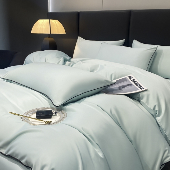 91家纺网 家纺一手货源 找家纺 （总）悦然毛巾被 2025新款全棉纯棉素色双拼四件套