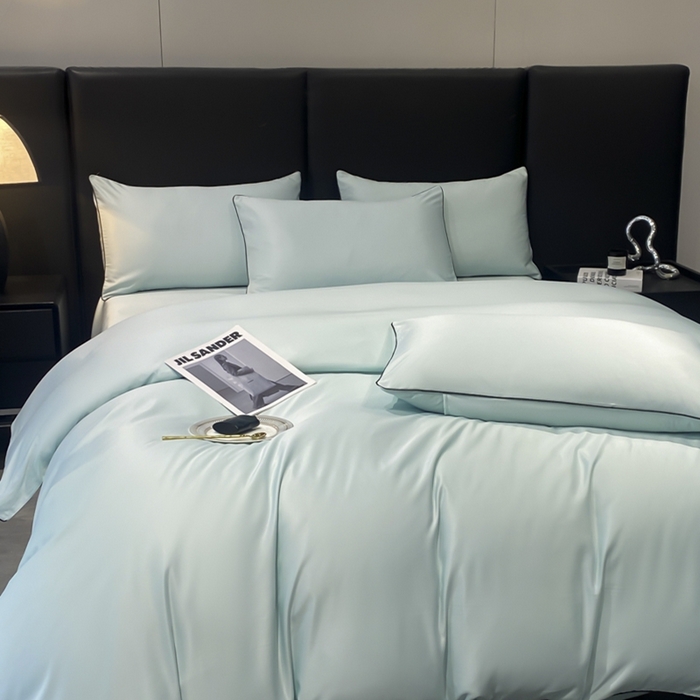 91家纺网 家纺一手货源 找家纺 （总）悦然毛巾被 2025新款全棉纯棉素色双拼四件套