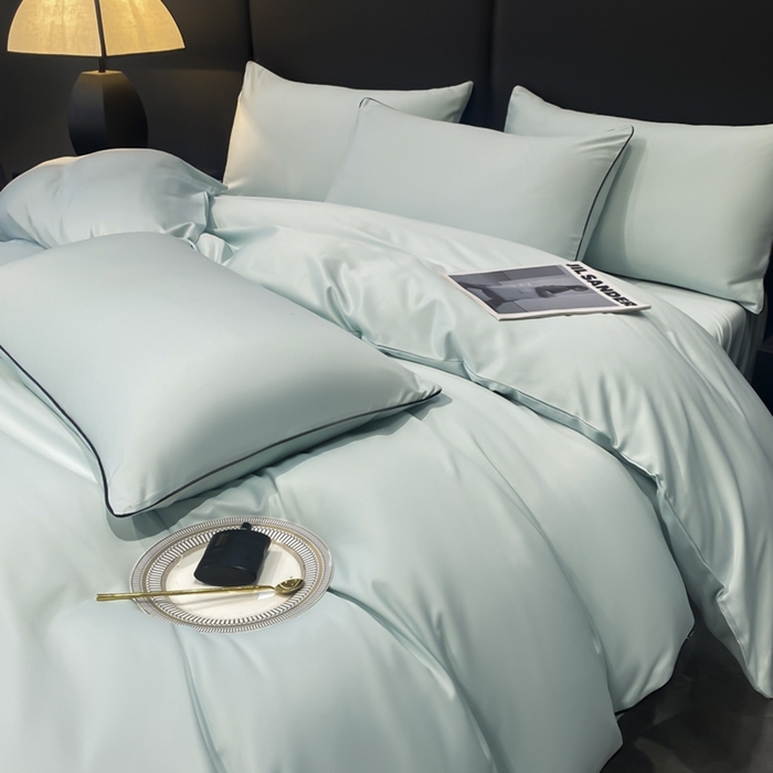 91家纺网 家纺一手货源 找家纺 （总）悦然毛巾被 2025新款全棉纯棉素色双拼四件套