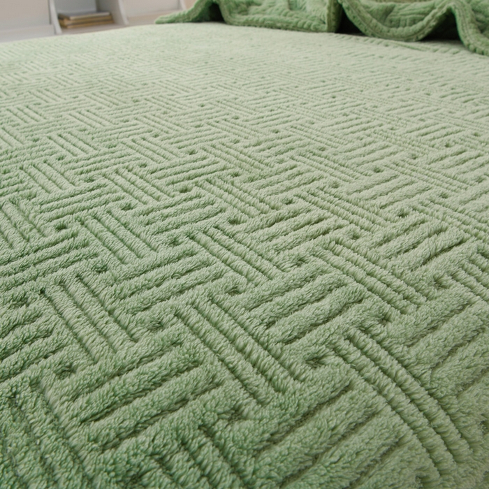 91家纺网 家纺一手货源 找家纺 圣靓 2025新款高克重塔芙绒毯子毛毯 恬梦抹茶