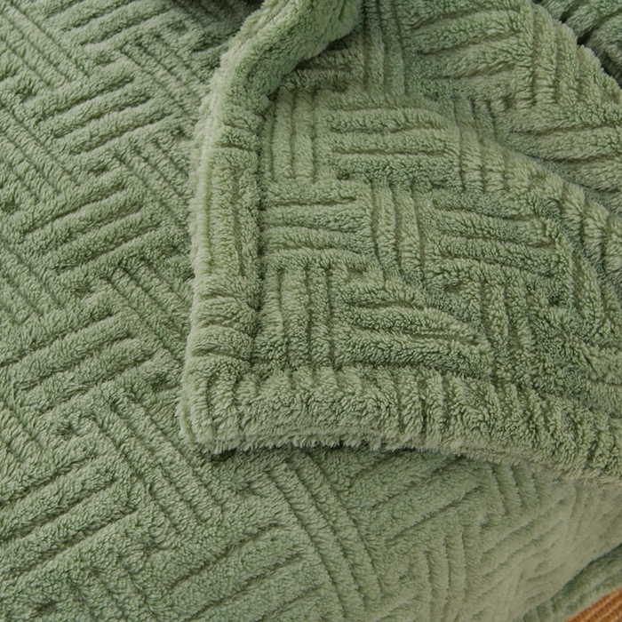 91家纺网 家纺一手货源 找家纺 圣靓 2025新款高克重塔芙绒毯子毛毯 恬梦抹茶
