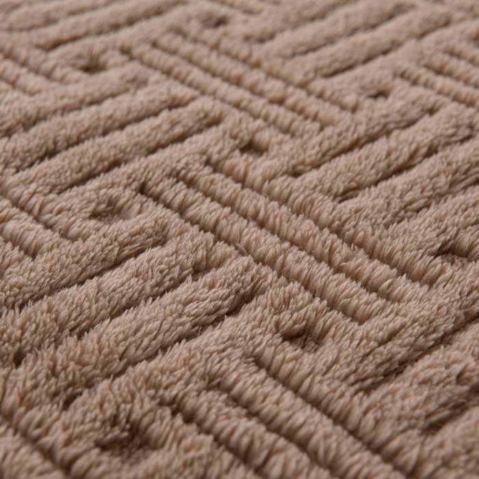 91家纺网 家纺一手货源 找家纺 圣靓 2025新款高克重塔芙绒毯子毛毯 恬梦深咖