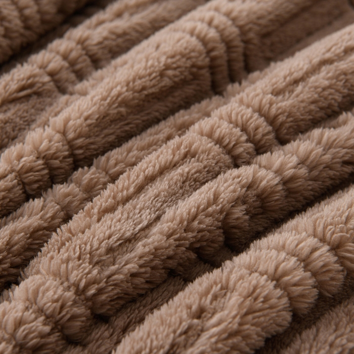 91家纺网 家纺一手货源 找家纺 圣靓 2025新款高克重塔芙绒毯子毛毯 恬梦深咖